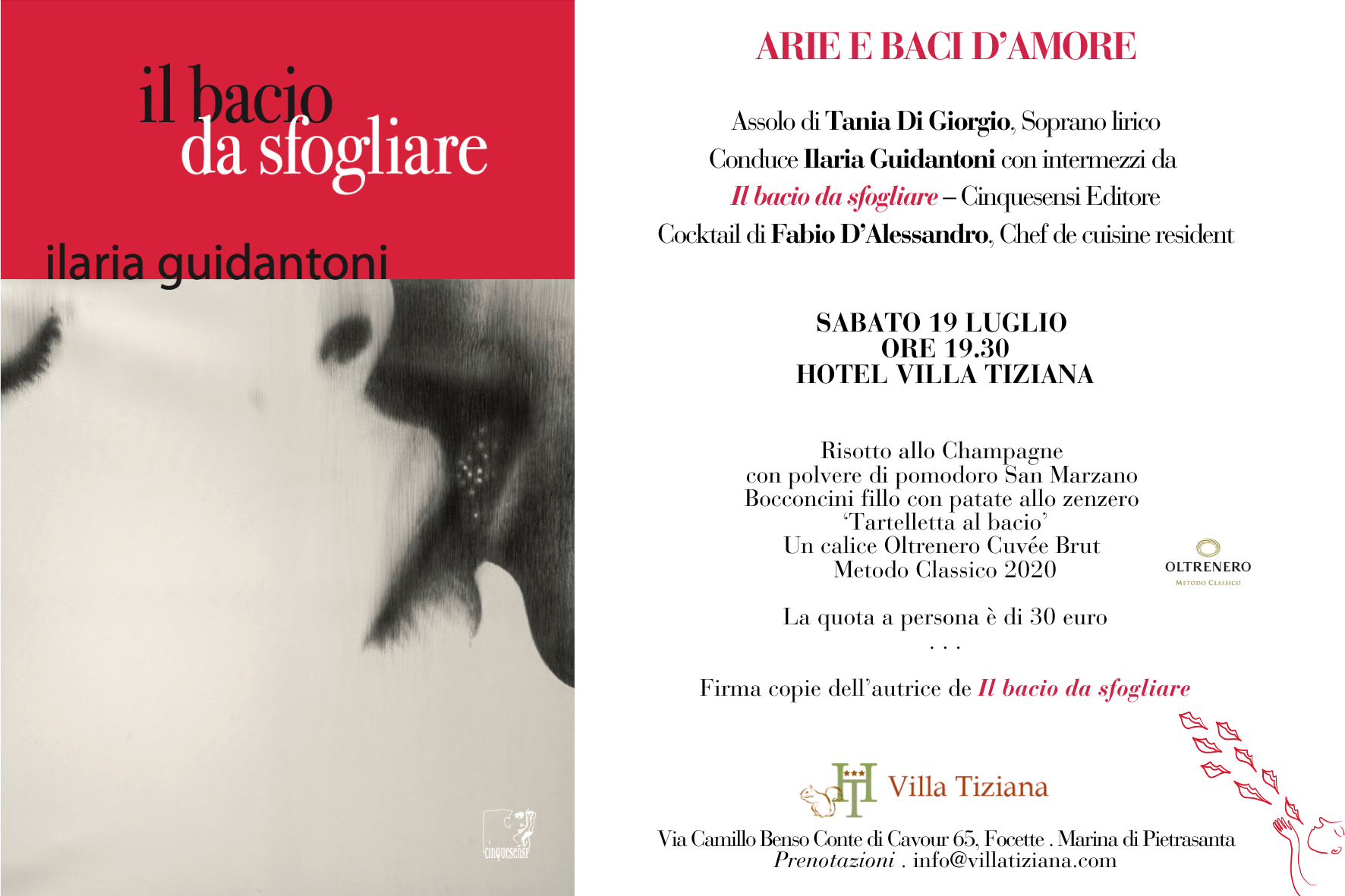 Arie e Baci d’Amore: un incontro tra musica, parole e sapori . Arie e Baci d’Amore: un incontro tra musica, parole e sapori .